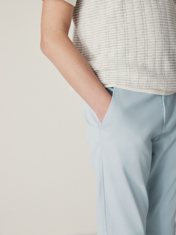 Blue Skinny Fit Stretch Chino Trousers (3-17yrs) - Image 3 of 6