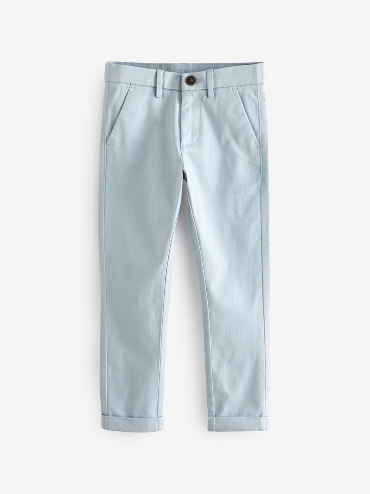 Blue Skinny Fit Stretch Chino Trousers (3-17yrs) - Image 4 of 6