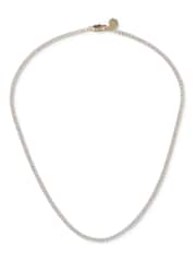 Aela Gold Tone Diamond Simulants Tennis Necklace - Image 1 of 2