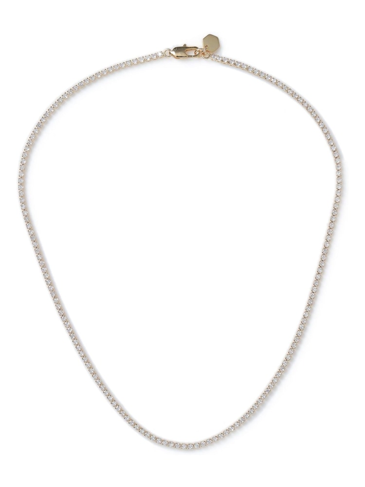 Aela Gold Tone Diamond Simulants Tennis Necklace - Image 1 of 2
