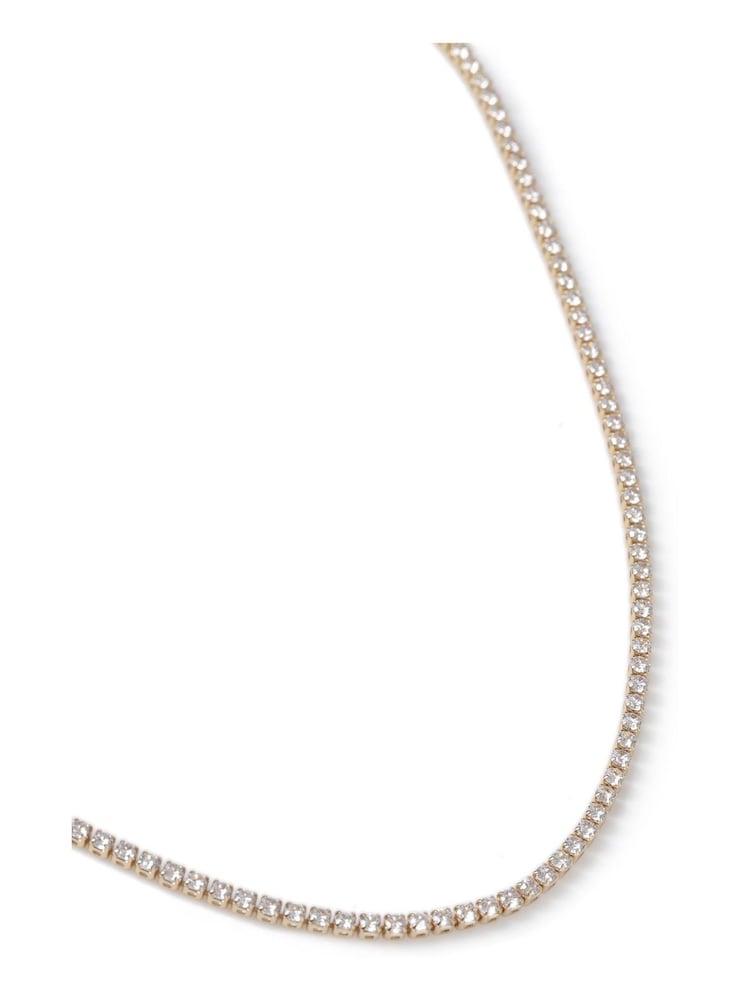 Aela Gold Tone Diamond Simulants Tennis Necklace - Image 2 of 2