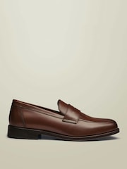 Kayumangging Balat - Mga loafer na gawa sa katad na Charles Tyrwhitt na may penny loafers - Larawan 1 ng 4