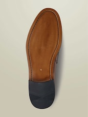 Kayumangging Balat - Mga loafer na gawa sa katad na Charles Tyrwhitt na may penny loafers - Larawan 2 ng 4