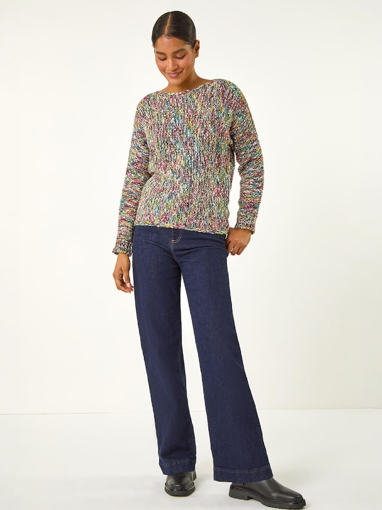 Roman Green Batwing Tape Yarn Jumper - Image 2 of 4 Roman Green Batwing Tape Yarn Jumper - Image 2 of 4