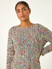 Roman Green Batwing Tape Yarn Jumper - Image 4 of 4