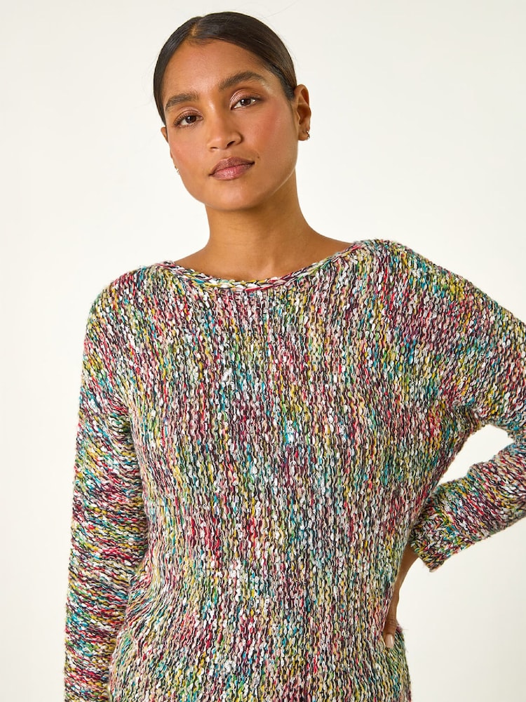 Roman Green Batwing Tape Yarn Jumper - Image 4 of 4 Roman Green Batwing Tape Yarn Jumper - Image 4 of 4