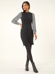 Vestido de punto con contraste geométrico de Roman - Imagen 2 de 4