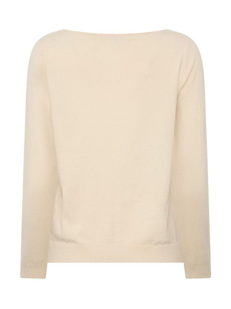 M&Co Natural Boat Neck Long Sleeve Jumper - Image 6 of 6 M&Co Natural Boat Neck Long Sleeve Jumper - Image 6 of 6