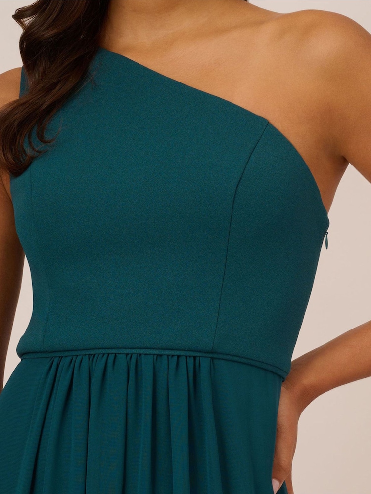 Adrianna Papell One Shoulder Chiffon Gown - Image 4 of 6