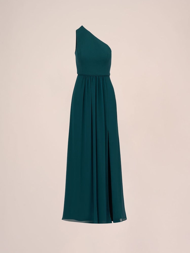 Adrianna Papell One Shoulder Chiffon Gown - Image 5 of 6