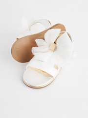 Baker by Ted Baker Girls Satin Sandals with Organza Bow - Image 3 of 6