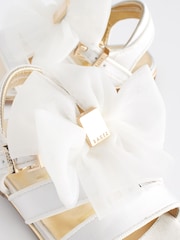 Baker by Ted Baker Girls Satin Sandals with Organza Bow - Image 5 of 6