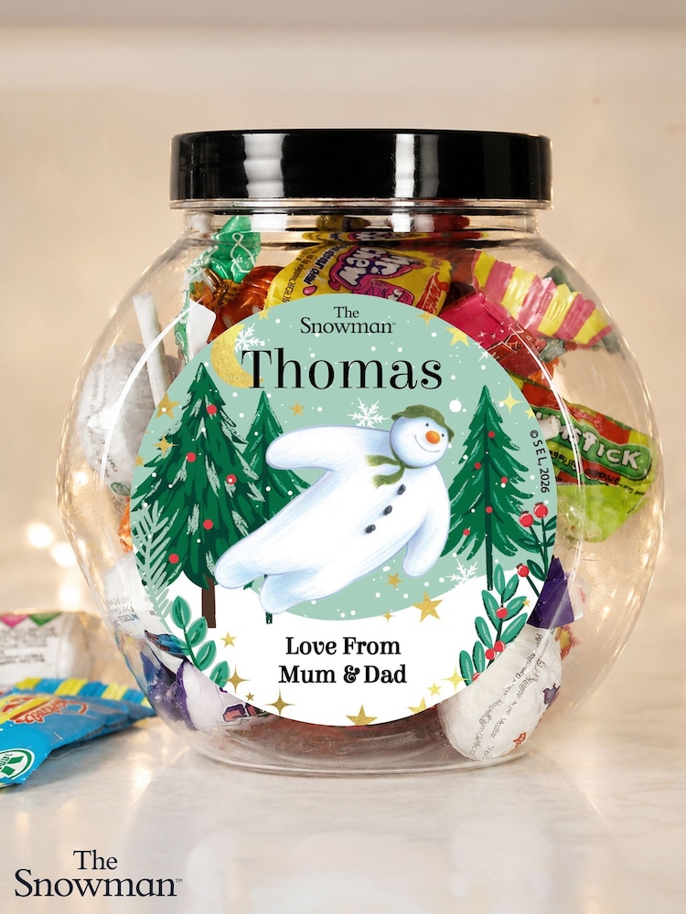 Personalised The Snowman Christmas Wishes Sweet Jar by PMC - Image 3 of 3