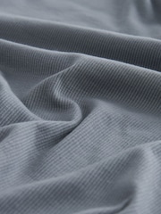 Blue Soft Touch Ribbed Long Sleeve T-Shirt with TENCEL™ Lyocell - Image 6 of 6