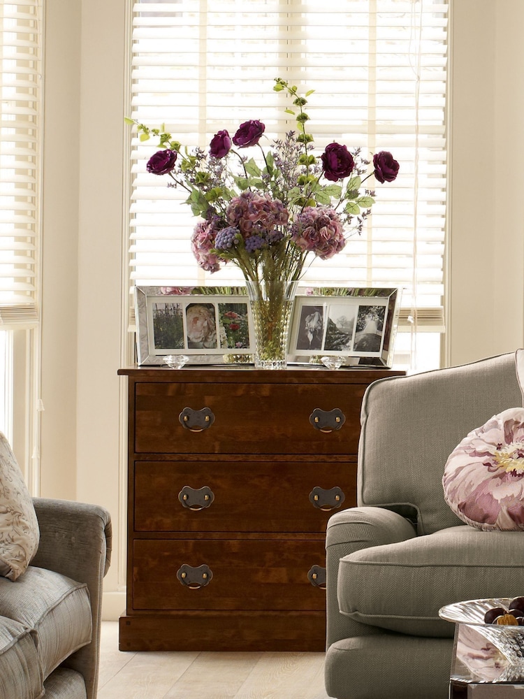 Laura Ashley Dark Chestnut Garrat 3 Drawer Chest - Image 2 of 5