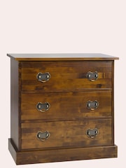Laura Ashley Dark Chestnut Garrat 3 Drawer Chest - Image 4 of 5