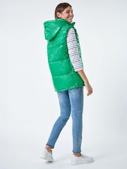 Roman Green Patent Hooded Gilet - Image 3 of 4