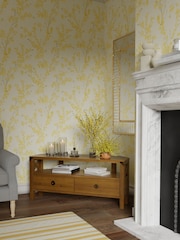 Laura Ashley Honey Gold Balmoral 2 Drawer Corner TV Stand - Image 2 of 6