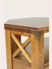 Laura Ashley Honey Gold Balmoral 2 Drawer Corner TV Stand - Image 5 of 6