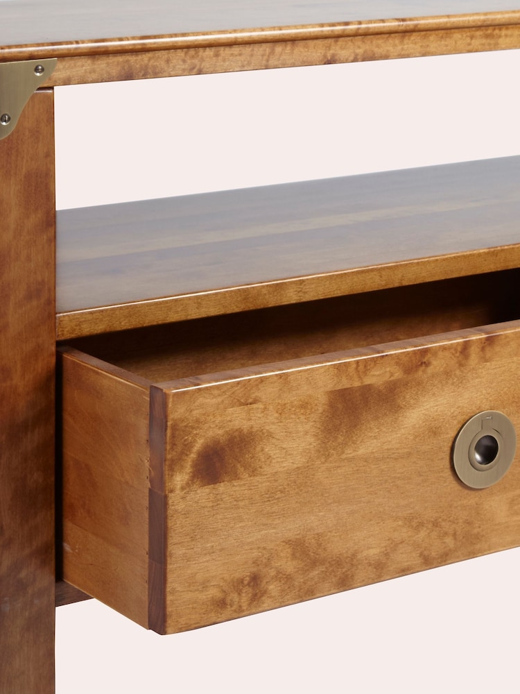Laura Ashley Honey Gold Balmoral 2 Drawer Corner TV Stand - Image 6 of 6