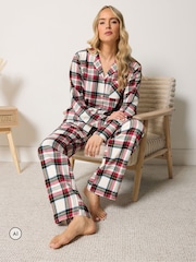 Long Tall Sally Red Check Cotton Pyjamas Set - Image 2 of 6
