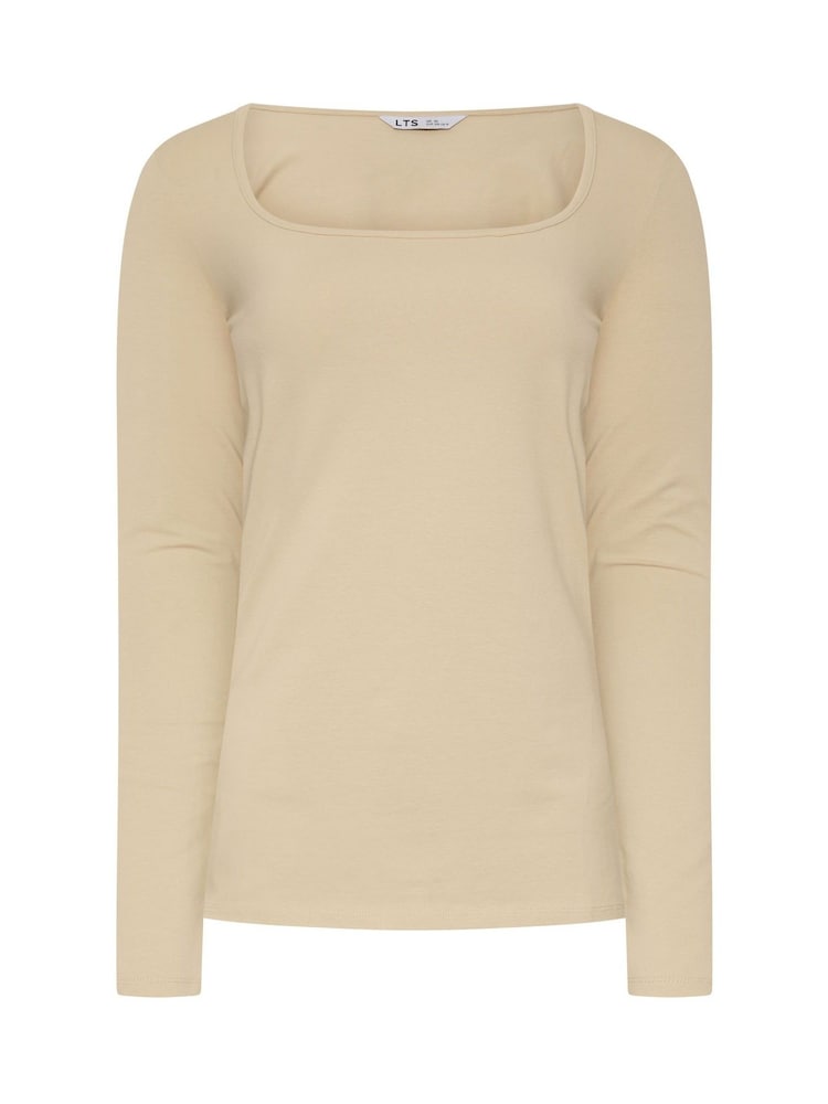 Long Tall Sally Brown/Beige Square Neck Tops 2 Pack - Image 7 of 7 Long Tall Sally Brown/Beige Square Neck Tops 2 Pack - Image 7 of 7