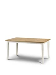 Julian Bowen Cream Davenport Dining Table and 6 Chairs Set - Image 2 of 4