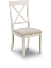 Julian Bowen Cream Davenport Dining Table and 6 Chairs Set - Image 3 of 4