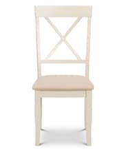 Julian Bowen Cream Davenport Dining Table and 6 Chairs Set - Image 4 of 4