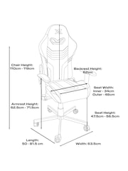 X Rocker Black Agility Compact RGB PC Gaming Chair for Juniors - Image 3 of 6