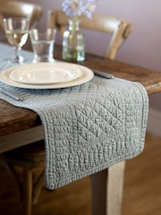 Mary Berry Grey Signature 100% Cotton Table Runner - Image 1 of 4