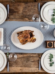 Mary Berry Grey Signature 100% Cotton Table Runner - Image 2 of 4