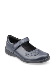 Start Rite Wish Navy Blue Leather Pretty School Shoes F & G Fit - Image 3 of 6