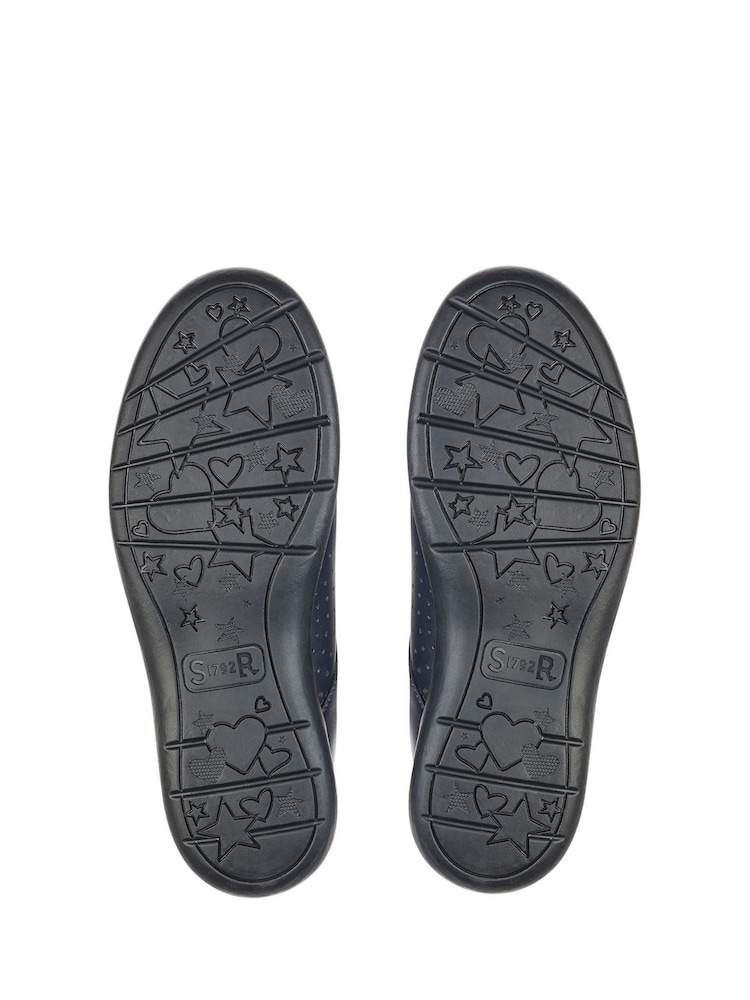 Start Rite Wish Navy Blue Leather Pretty School Shoes F & G Fit - Image 6 of 6