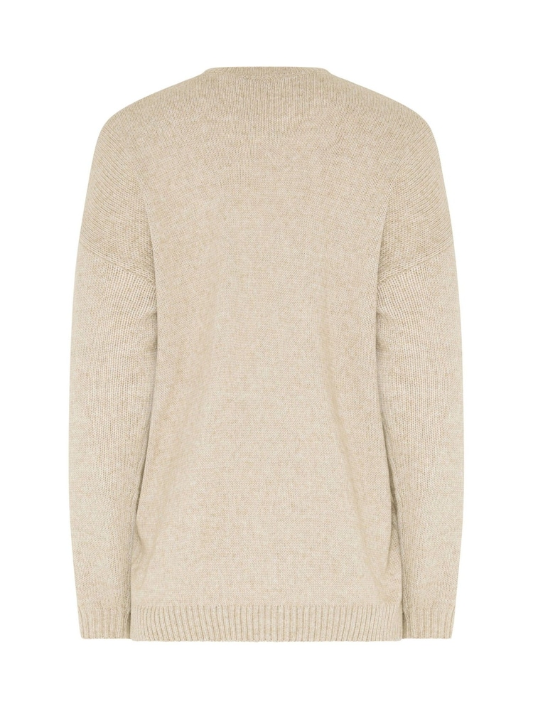 Long Tall Sally Natural Button Sleeve Knitted Jumper - Image 6 of 6 Long Tall Sally Natural Button Sleeve Knitted Jumper - Image 6 of 6