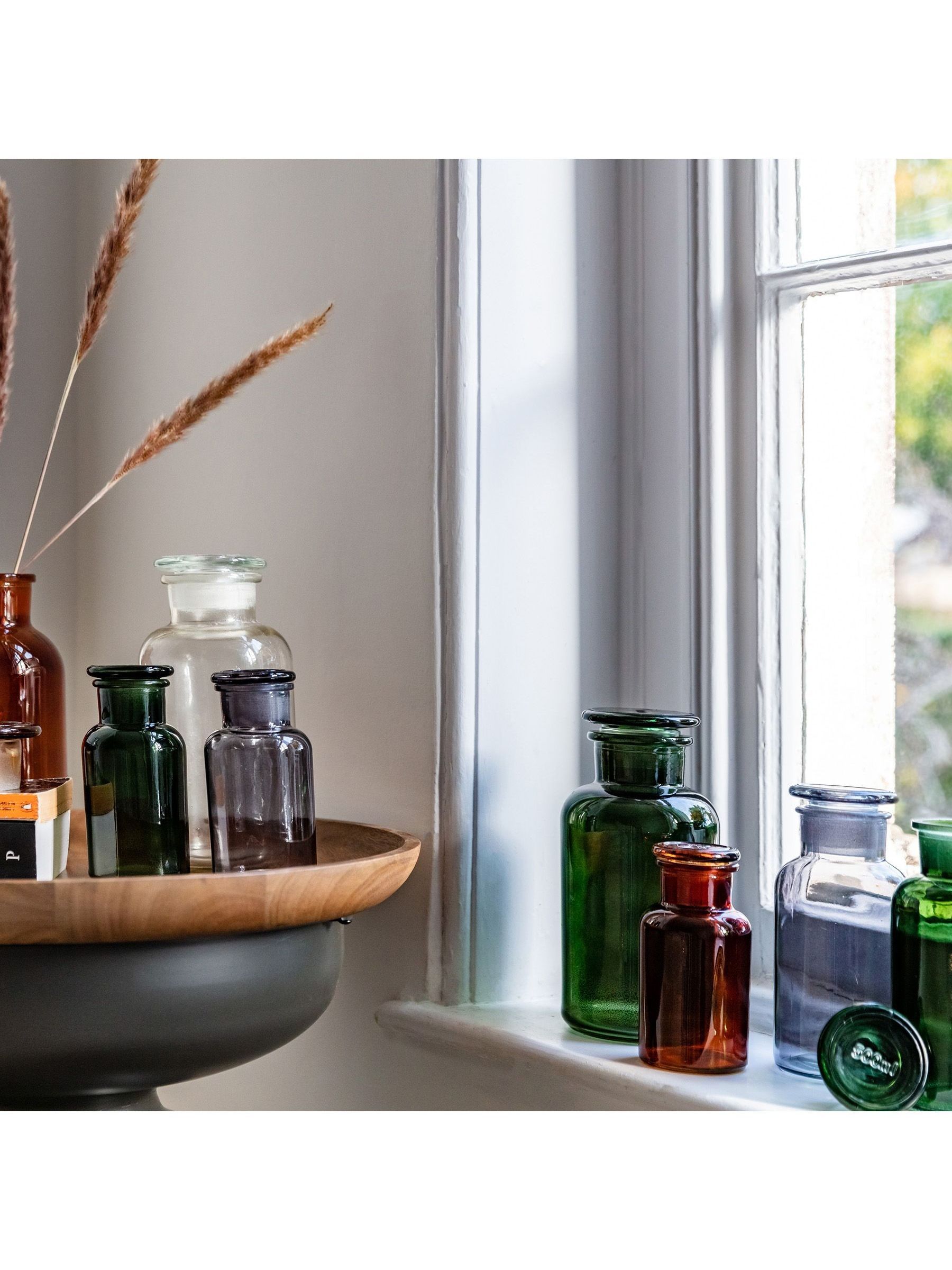 Gallery Home Grey Smoke Set of 3 Apotheca Jar - Image 1 of 6