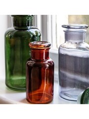 Gallery Home Grey Smoke Set of 3 Apotheca Jar - Image 3 of 6
