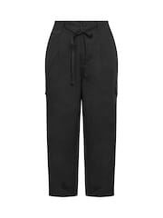 Sort - Yours Curve Cargo Bukser i bomuldspoplin - Billede 5 af 6
