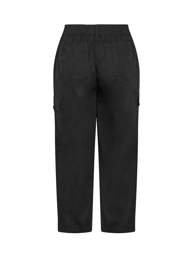 Sort - Yours Curve Cargo Bukser i bomuldspoplin - Billede 6 af 6 Sort - Yours Curve Cargo Bukser i bomuldspoplin - Billede 6 af 6