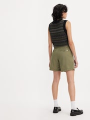 Levi's® Deep Lichen Green Pleated Tailored Shorts - Image 5 of 8