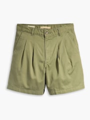 Levi's® Deep Lichen Green Pleated Tailored Shorts - Image 6 of 8