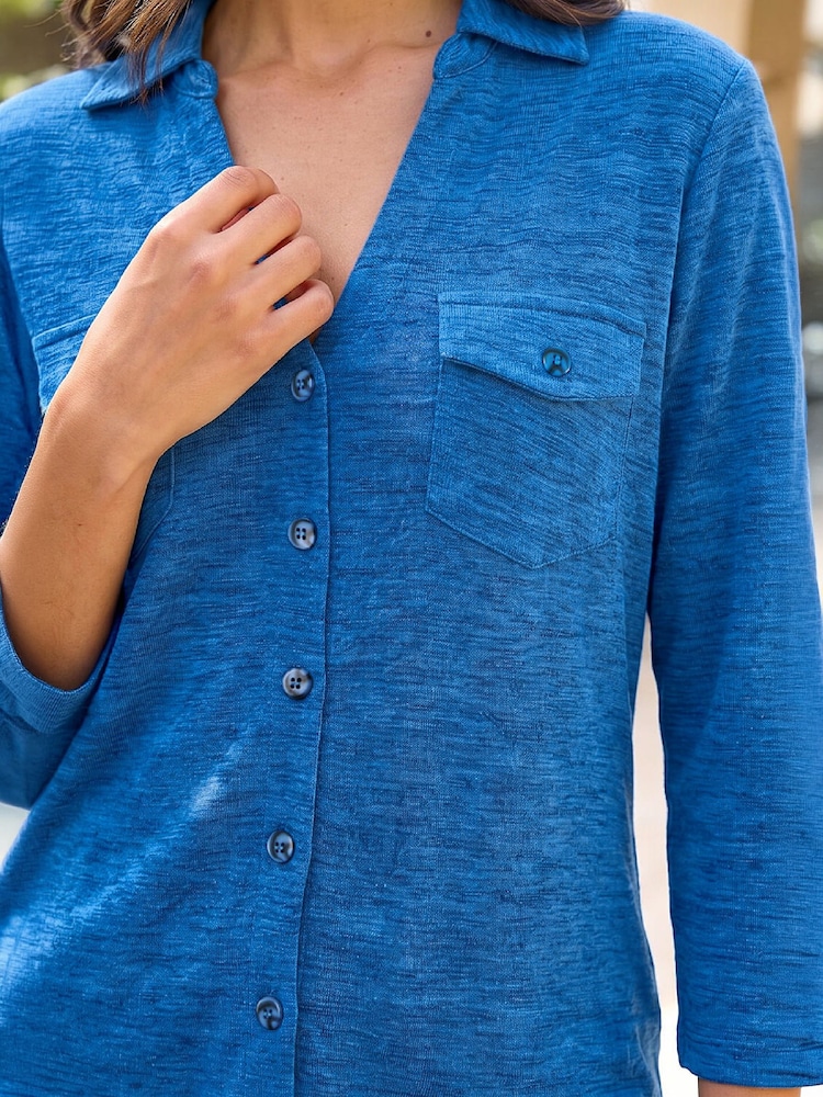 Roman Bluse med lommer foran og Stretch - Bilde 4 av 4