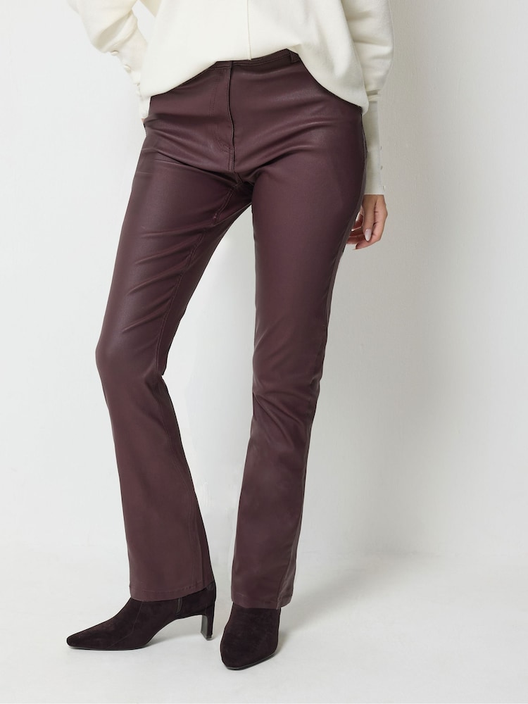 M&Co Purple Coated Bootcut Jeans - Image 1 of 6 M&Co Purple Coated Bootcut Jeans - Image 1 of 6