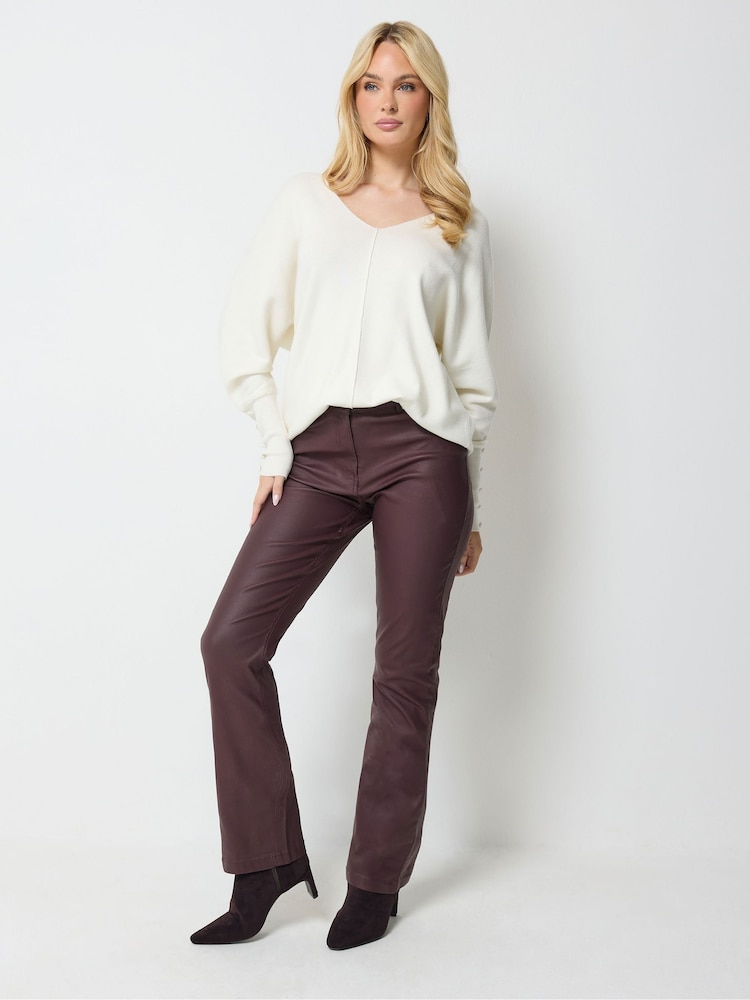 M&Co Purple Coated Bootcut Jeans - Image 2 of 6 M&Co Purple Coated Bootcut Jeans - Image 2 of 6