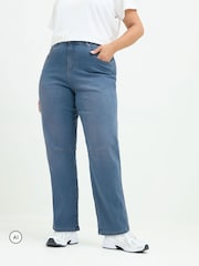 Mavi - Yours Curve Limited Co-ord Barrel Ayaqlı Cins Şalvar - 6şəkildən 1 şəkil