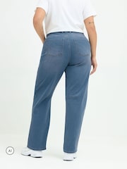 Mavi - Yours Curve Limited Co-ord Barrel Ayaqlı Cins Şalvar - 6şəkildən 3 şəkil