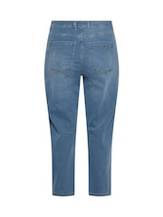 Mavi - Yours Curve Limited Co-ord Barrel Ayaqlı Cins Şalvar - 6şəkildən 6 şəkil