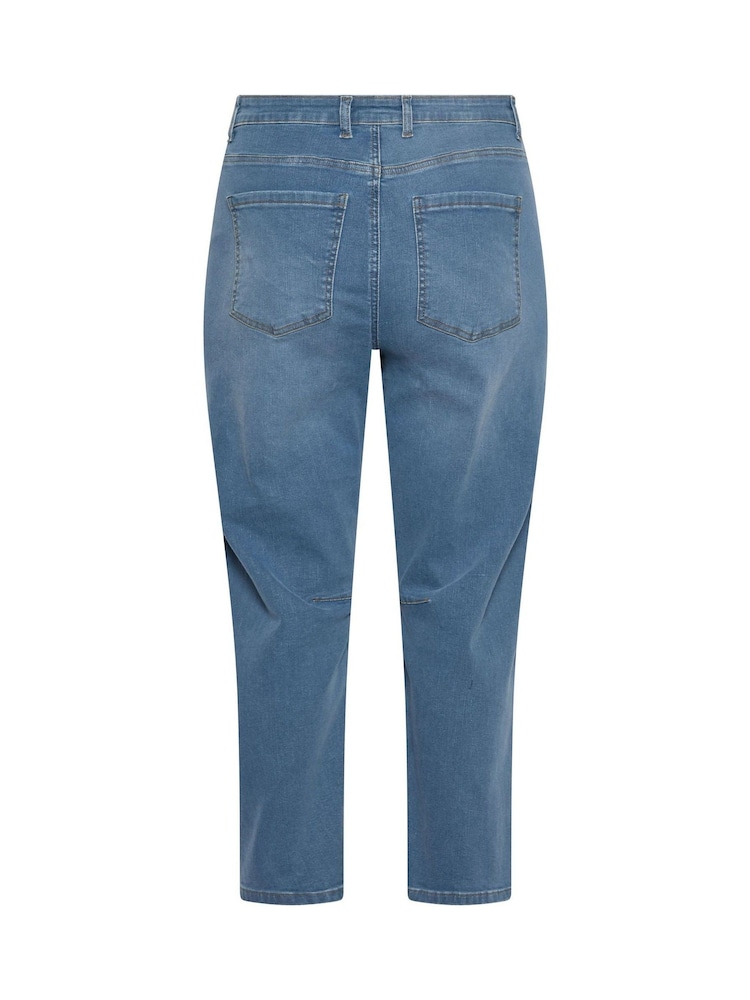 Mavi - Yours Curve Limited Co-ord Barrel Ayaqlı Cins Şalvar - 6şəkildən 6 şəkil