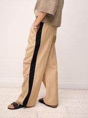 Camel/Black Side Stripe Pull On Track Pant Trousers - Image 2 of 7