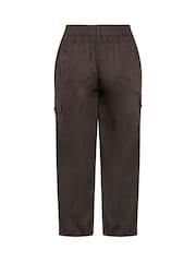 Brun - Yours Curve Cargo Bukser i bomuldspoplin - Billede 6 af 6